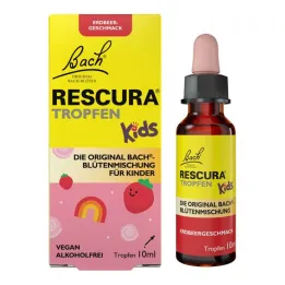 Bachblommor original Rescura Kids droppar jordgubbar alkoholfri, 10 ml