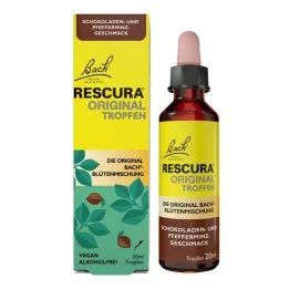 Bachblommor original Rescura droppar alkoholfri chokladmynta, 20 ml