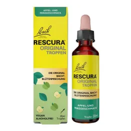 Bachblommor original Rescura droppar alkoholfri äppelmynta, 20 ml