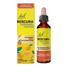 Bach Flowers Original Rescura droppar alkoholfri Orange Mango, 20 ml