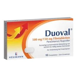 Duoval 500 mg / 150 mg filmdragerade tabletter, 10 st