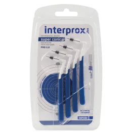 Interprox plus superkonisk blå interdentalborste, 4 st