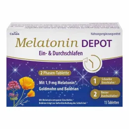Melatonin Depot & genomsömnstabletter, 15 st
