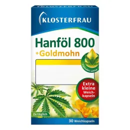 Klosterfrau hampaolja 800 mg + guldvallmo mjuka kapslar, 30 st