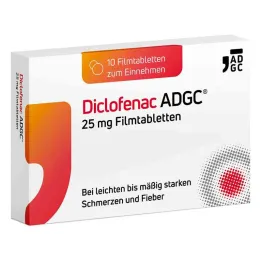 Diklofenak ADGC 25 mg filmdragerade tabletter, 10 st