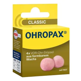 Ohropax Klassiskt vax framför öronpropparna, 4 st