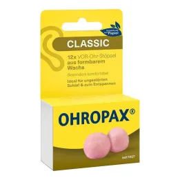 Ohropax Classic vax framför öronpropparna, 12 st