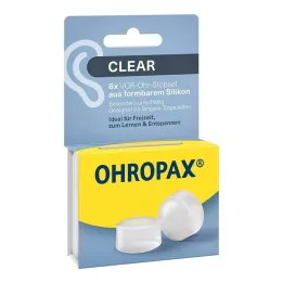 Ohropax Clear Silikon Pre-Ear Plugs, 6 st