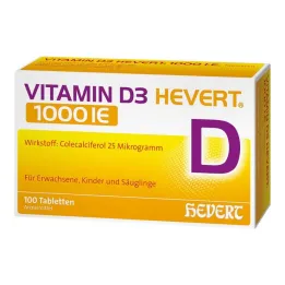 Vitamin D3 Hevert 1000 IE tabletter, 100 st