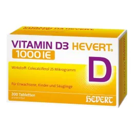 Vitamin D3 Hevert 1000 IE tabletter, 200 st