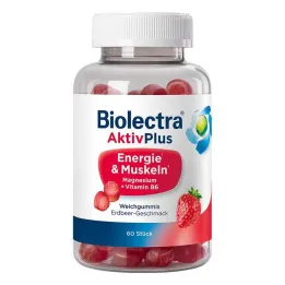 Biolectra Aktivplus Energi &amp; Muskler Gummi Jordb., 60 st