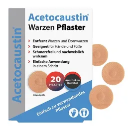 Acetocaustin vårtplåster, 20 st
