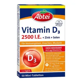 Abbey Vitamin D3 2500 IE Minitabletter, 50 st