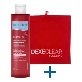 Dexeryl Dexeclear Skummande Rengöringsgel för oren hud, 200 ml