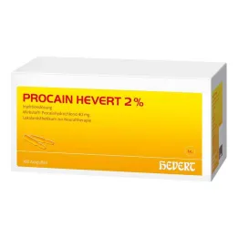 Procaine Hevert 2% lösning för injektion ampuller, 100x2 ml