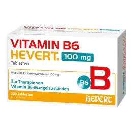 Vitamin B6 Hevert 100 mg tabletter, 200 st