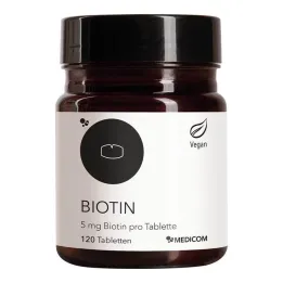Biotin 5 mg biotin per tablett, 120 st
