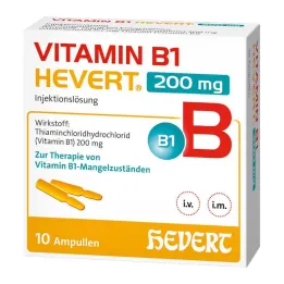 Vitamin B1 Hevert 200 mg ampull för injektion, 10x2 ml