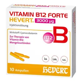 Vitamin B12 Forte Hevert 3000 µg injektionsvätska ampull, 10x2 ml