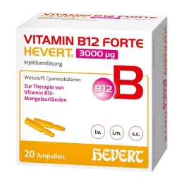 Vitamin B12 Forte Hevert 3000 µg ampull för injektion, 20x2 ml