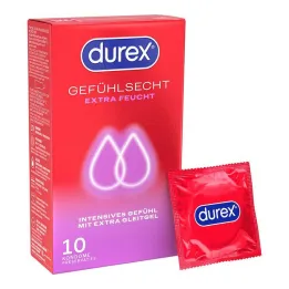 Durex extra fuktiga kondomer med riktigt känsla, 10 st
