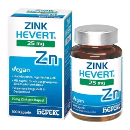 Zink Hevert 25 mg kapslar, 100 st