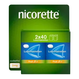 Nicorette Fruit 2 mg pressade pastiller, 80 st