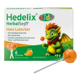 Hedelix Herbalsept Neck Lollipops Kids, 6 st