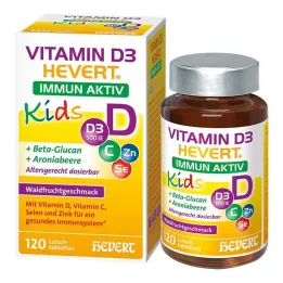 Vitamin D3 Hevert Immun Aktiv Kids sugtabletter, 120 st