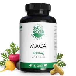 Green Naturals® Maca 2800 mg högdos 40:1 kapslar vegan (180 stycken)