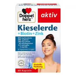 Doppelherz kiseldioxid + biotin + zinkkapslar, 60 st