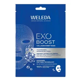 Weleda Exo Boost Collagen sheet mask blå gentiana, 20 ml
