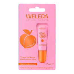 Weleda Pink Peach tonat läppsmör, 7 ml