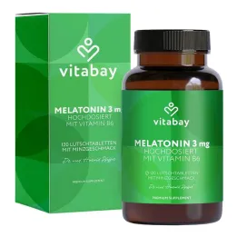 Melatonin hög dos 3 mg + vitamin B6 vegansk Lut., 120 st