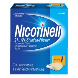 NICOTINELL 21 mg / 24-timmars nikotinplåster, plåsterstyrka stark (1), 30 st