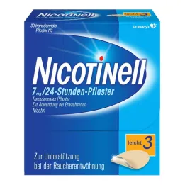 NICOTINELL 7 mg / 24-timmars nikotinplåster, plåsterstyrka ljus (3), 30 st