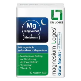 Magnesium Loges Godnatt med Melatoninkapslar, 30 st