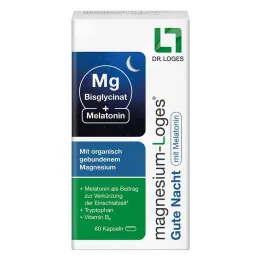 Magnesium Loges Godnatt med Melatoninkapslar, 60 st