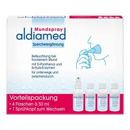 Aldiamed munspray för salivtillskott, 4x50 ml