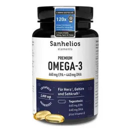 Sanhelios Premium Omega-3 kapslar, 120 stycken